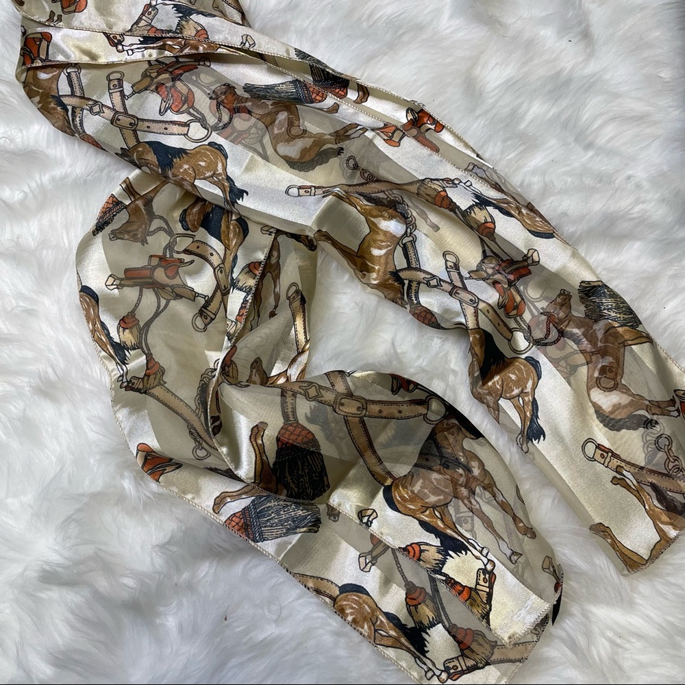 Satin Horse Scarf